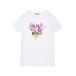 Белая футболка с принтом &quot;цветы&quot; Just Cavalli | Фото 1