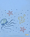 Голубая косынка с морским декором Il Trenino | Фото 3