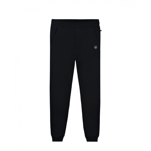 Черные спортивные брюки с патчем Philipp Plein | Фото 1