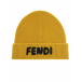 Желтая шапка из шерсти и кашемира Fendi | Фото 1