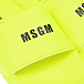 Салатовые шлепки с логотипом MSGM | Фото 6