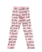 Розовые леггинсы с принтом &quot;надписи&quot; Monnalisa | Фото 1
