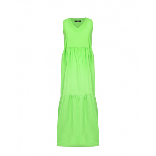 Хлопковое платье зеленого цвета Pietro Brunelli | Фото 1