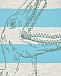Майка в голубую полоску с принтом &quot;динозавр&quot; Sanetta | Фото 3