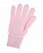 Розовые перчатки с белыми помпонами Il Trenino | Фото 2