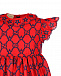 Красное платье с принтом &quot;GG&quot; GUCCI | Фото 4