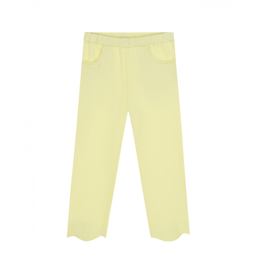 Желтые спортивные брюки с карманами IL Gufo | Фото 1