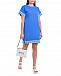 Синее трикотажное платье с белым логотипом 5 Preview | Фото 2