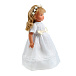 Кукла Нелли 43 см, белоснежное платье из органзы и кружева, лаковые туфельки, ободок из розочек с бантом ASI | Фото 2
