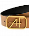 Ремень, пряжка с золотым лого Alberta Ferretti | Фото 6