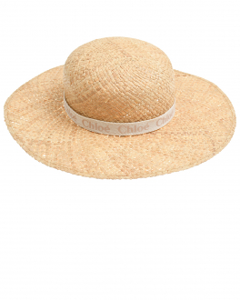 Соломенная шляпа с широкими полями Chloe Бежевый, арт. C11202 45F | Фото 1