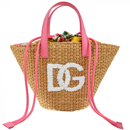Соломенная сумка с лого Dolce&Gabbana | Фото 1