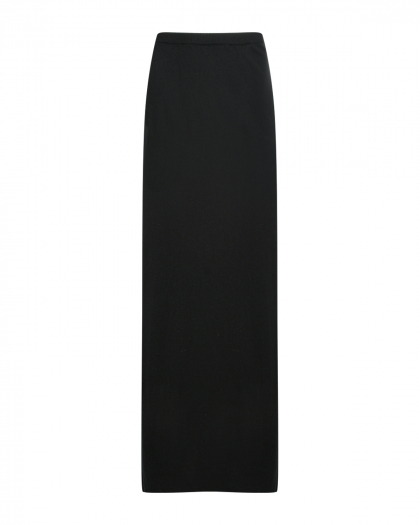 Черная юбка с разрезом из смесовой шерсти Pietro Brunelli | Фото 1