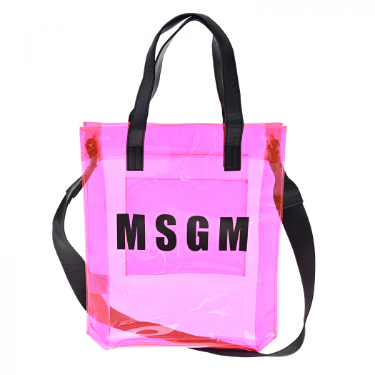 Розовая сумка из поливинила MSGM | Фото 1