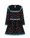 Платье с вышивкой &quot;тюльпаны&quot;, черное Stella McCartney | Фото 2