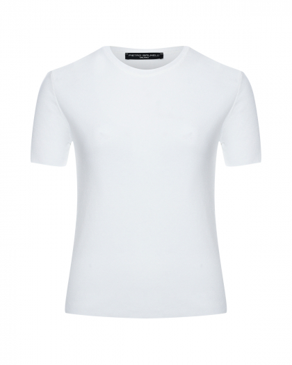 Хлопковая футболка, белая Pietro Brunelli | Фото 1