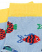 Голубые носки с разноцветными рыбками Story Loris | Фото 2