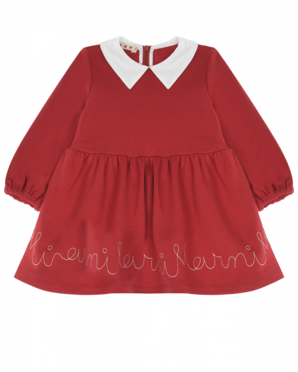Красное платье с вышивкой MARNI | Фото 1