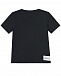Черная футболка с белым логотипом Calvin Klein | Фото 3
