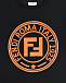 Черная футболка с оранжевым логотипом Fendi | Фото 3