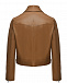 Куртка из натуральной кожи &quot;косуха&quot;, коричневая Yves Salomon | Фото 3