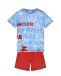Хлопковый комплект из футболки и шорт Moncler | Фото 1