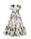 Платье из органзы с принтом &quot;Тропические розы&quot; Dolce&Gabbana | Фото 2