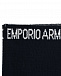 Темно-синий шарф с логотипом по краю Emporio Armani | Фото 3