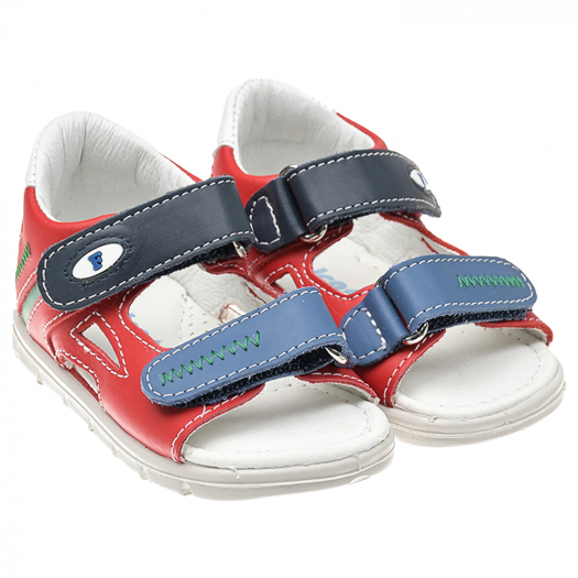Красные сандалии с застежками велкро Falcotto | Фото 1