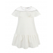 Белое платье с оборкой Monnalisa | Фото 1