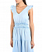 Голубое приталенное платье 120% Lino | Фото 6