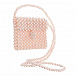 Розовая сумка с бусинами-жемчужинами, 11x10x2 см David Charles | Фото 2