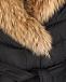 Черное пальто-пуховик с меховым воротником Freedomday | Фото 3