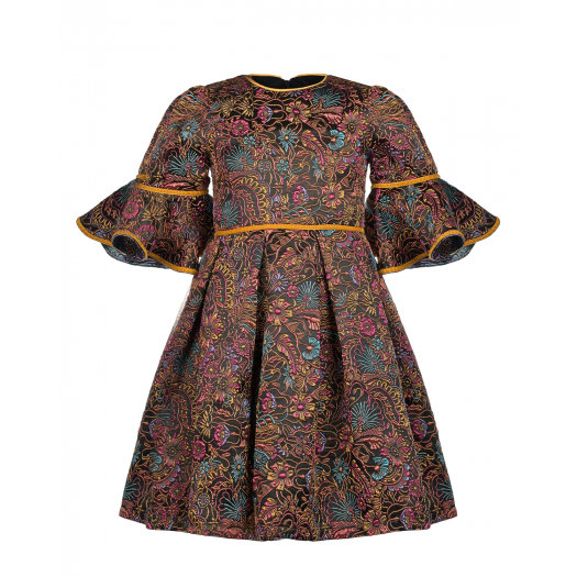 Приталенное платье с цветочной вышивкой Eirene | Фото 1