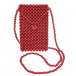 Красная плетеная сумка из бусин 11х2х18 см David Charles | Фото 1