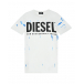 Белая футболка с синими пятнами Diesel | Фото 1