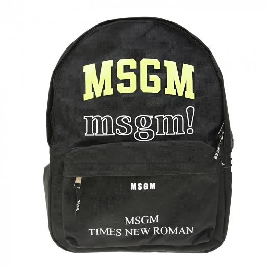 Черный рюкзак с логотипом 28х40х13 см MSGM | Фото 1