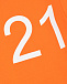 Оранжевая футболка с белым лого No. 21 | Фото 3