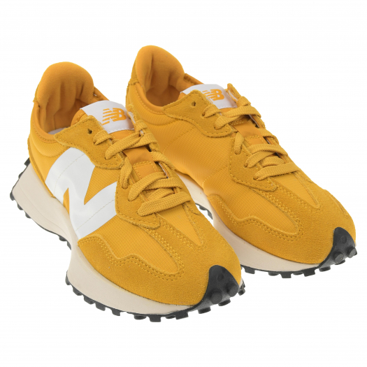 Желтые кроссовки с белым лого NEW BALANCE | Фото 1