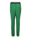 Зеленые брюки с заклепками на лампасах Parosh | Фото 2