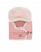 Розовая шапка-ушанка с мехом кролика Ploomlé | Фото 4