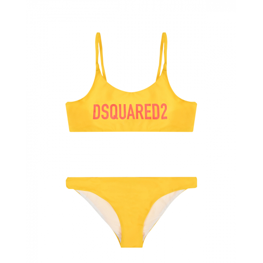 Желтый купальник с лого Dsquared2 | Фото 1