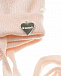 Розовые варежки-царапки с сердечком Il Trenino | Фото 2