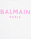Футболка с розовым лого Balmain | Фото 3