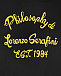 Черная футболка с желтым логотипом Philosophy di Lorenzo Serafini Kids | Фото 3