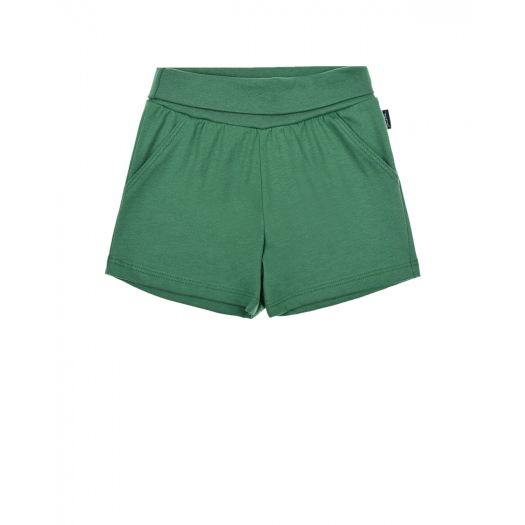 Зеленые шорты с эластичным поясом Sanetta Kidswear | Фото 1