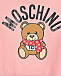 Розовый свитшот с принтом &quot;мишка в шарфике&quot; Moschino | Фото 3