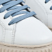 Кроссовки с голубыми шнурками, белые Voile blanche | Фото 6