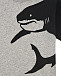 Серая футболка с принтом &quot;Акула&quot; Yporque | Фото 4