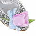 Серебристые туфли с цветочной аппликацией Monnalisa | Фото 6